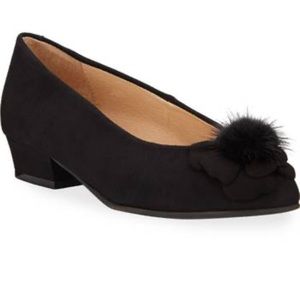Sesto Meucci Genuine Rabbit Fur Pom Flat | Color: Black | Size: 9.5